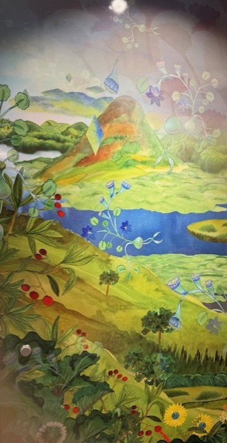 Et maleri på en vegg