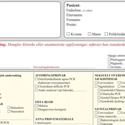 Skjermbilde rekvisisjonsskjema