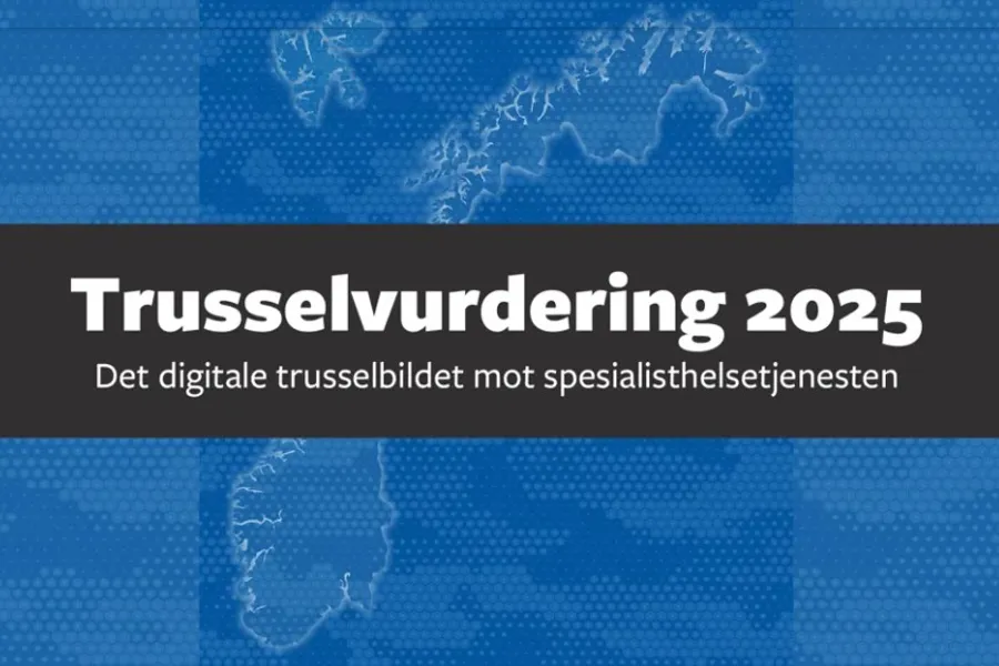 Ein blå skjerm med kvit tekst