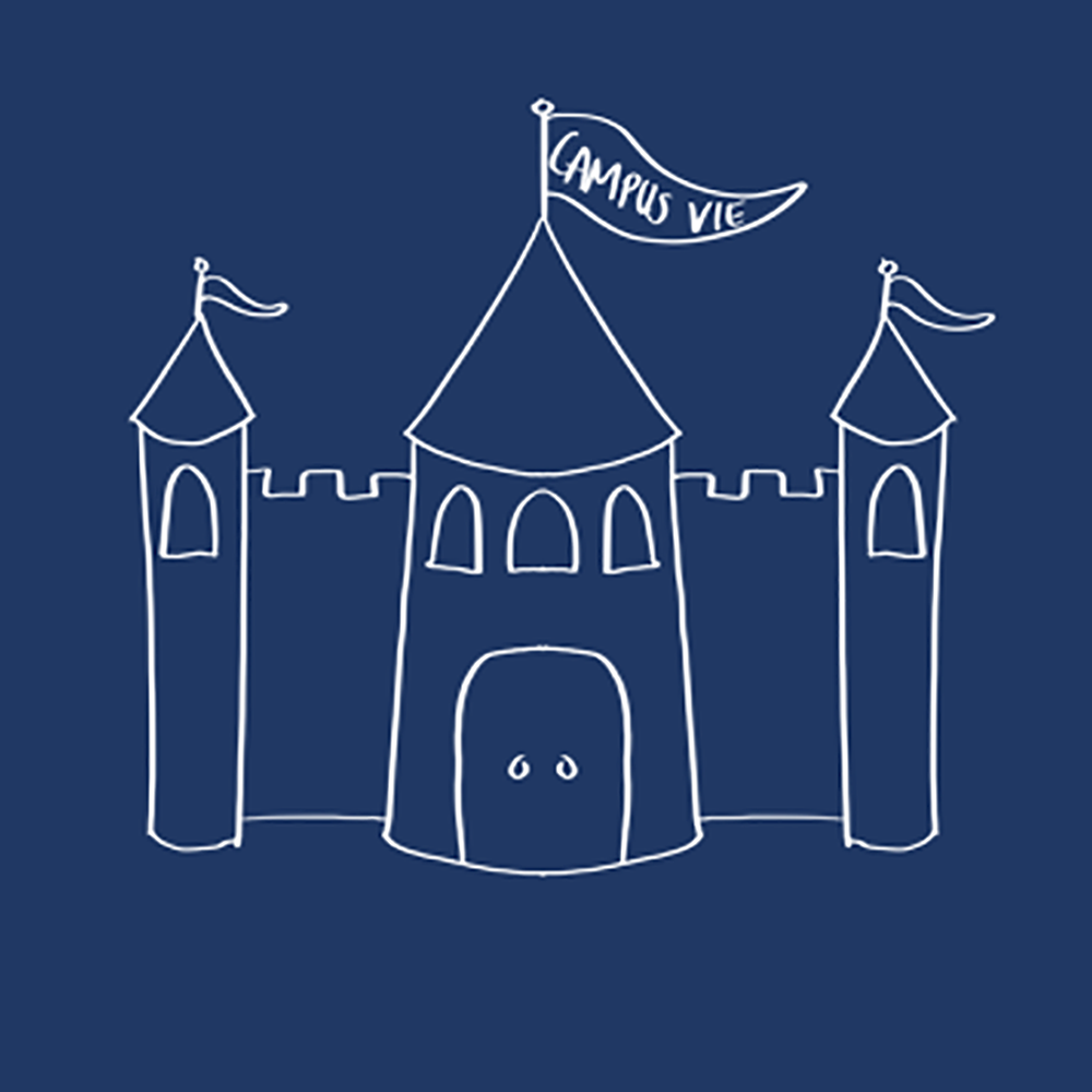 teikning av eit slott