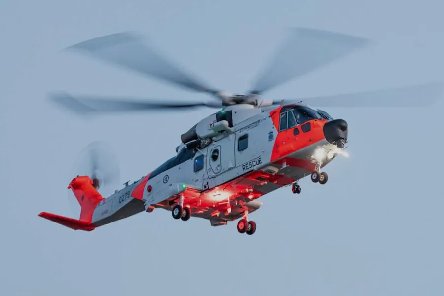 Et helikopter i luften