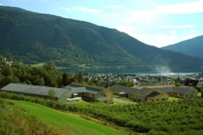 Ei gruppe bygningar i ein dal
