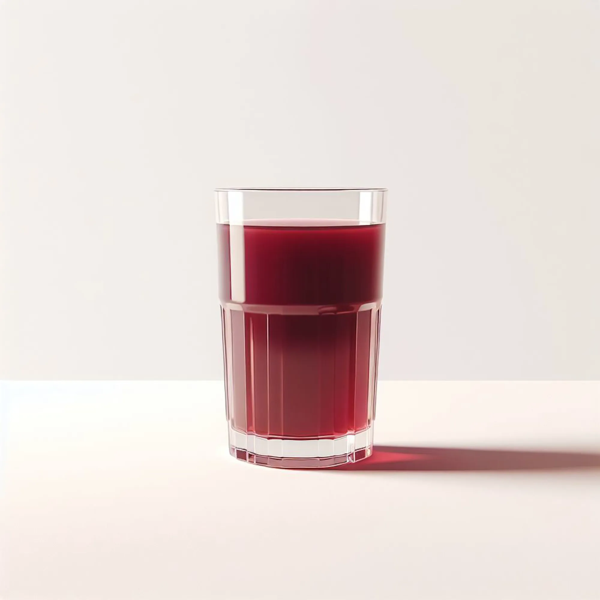 Et glass rød tranebærjuice