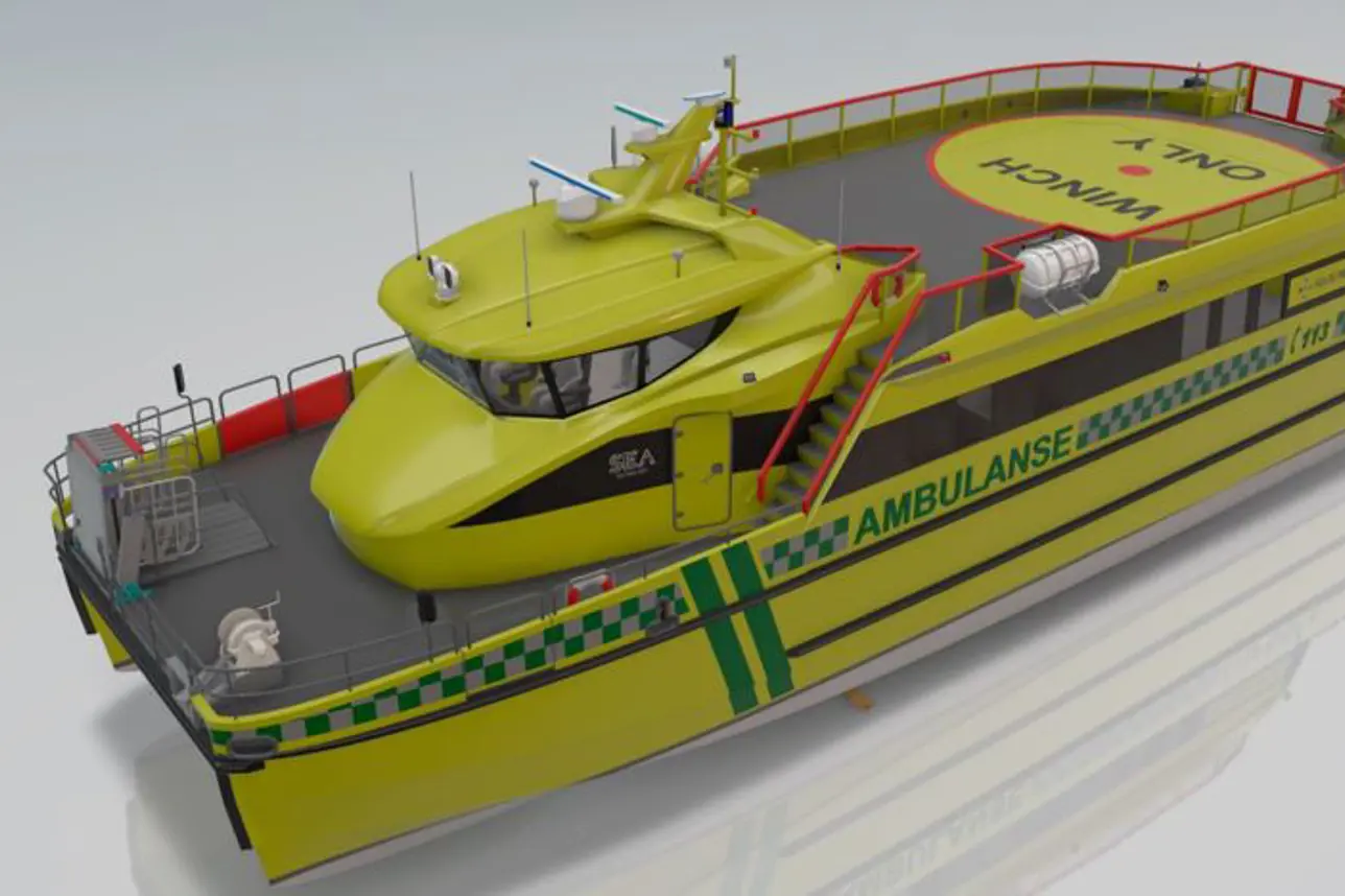 ein gul ambulansebåt