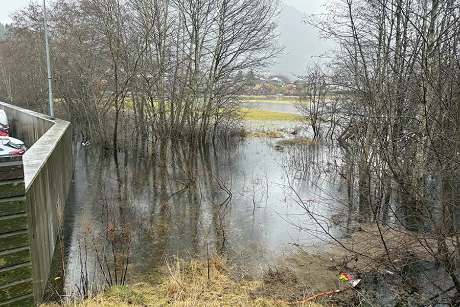 Ein oversvømt elvekanal